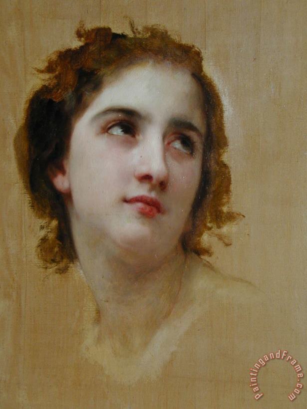 William Adolphe Bouguereau Sketch of a Young Woman [detail] Art Painting